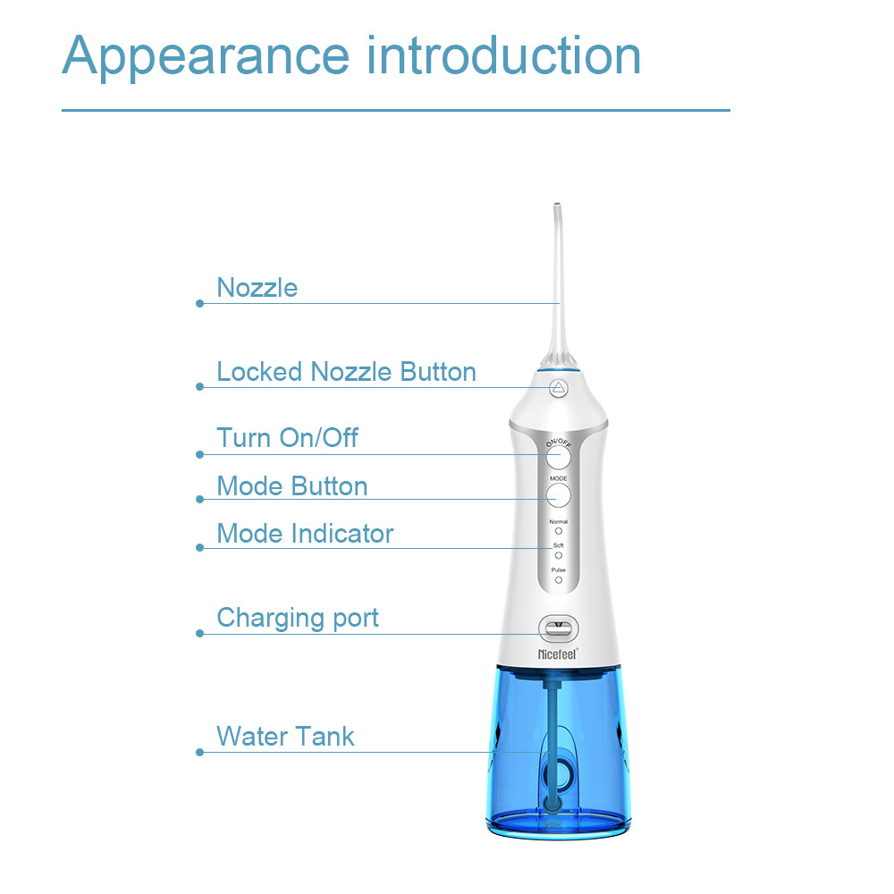 Nicefeel Cordless Water Teeth Cleaner Professional Dental Oral Irrigator