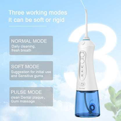 Nicefeel 300ML Cordless Water Flosser Teeth Cleaner - Blue