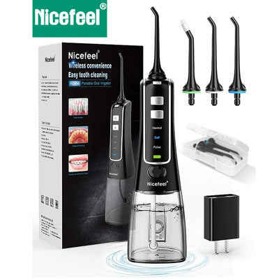 Nicefeel 300ML Portable Cordless Water Flosser Plus Oral Irrigator