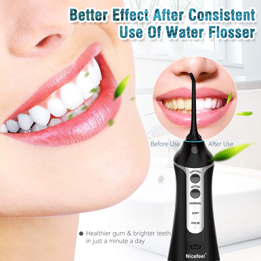 Nicefeel Cordless Dental Water Flosser Water Teeth Cleaner Oral Irrigator