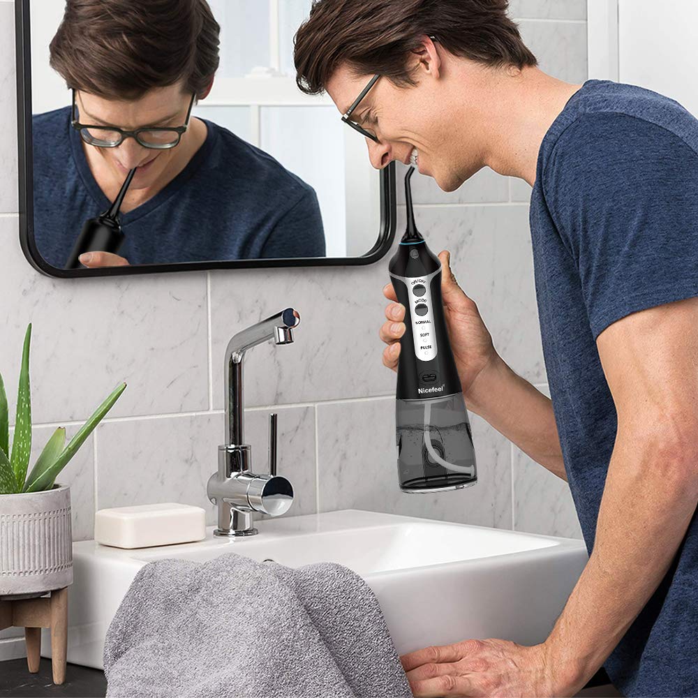 Nicefeel Cordless Dental Water Flosser Water Teeth Cleaner Oral Irrigator