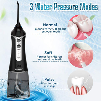 Nicefeel Cordless Dental Water Flosser Water Teeth Cleaner Oral Irrigator