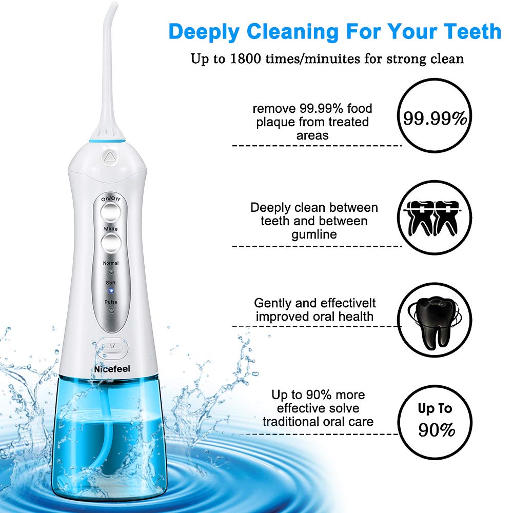 Nicefeel Cordless Water Flosser 300Ml Classic | Nicefeel® Oral 