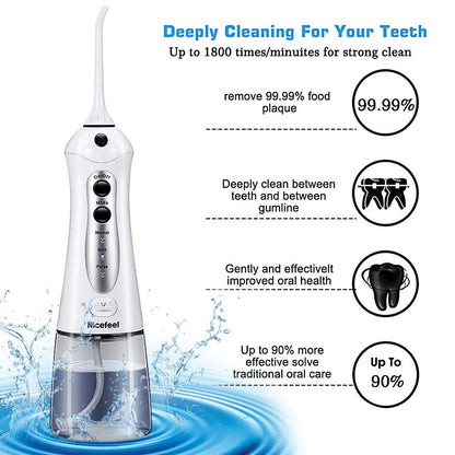 Nicefeel FC159 Gray Portable Dental Water Flosser